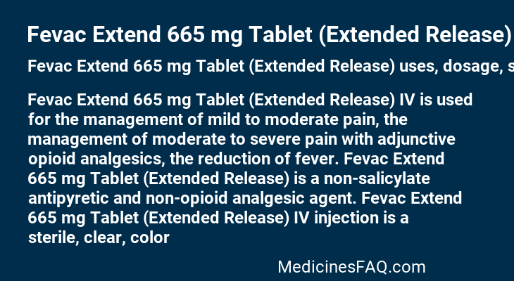 Fevac Extend 665 mg Tablet (Extended Release)