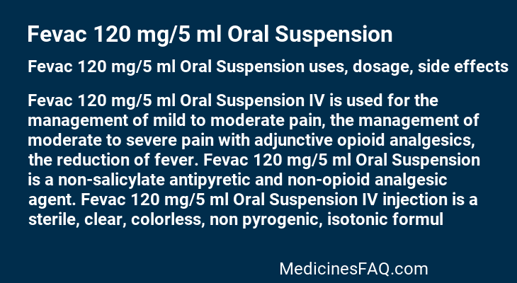 Fevac 120 mg/5 ml Oral Suspension