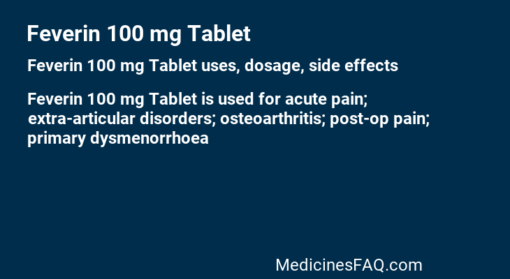 Feverin 100 mg Tablet