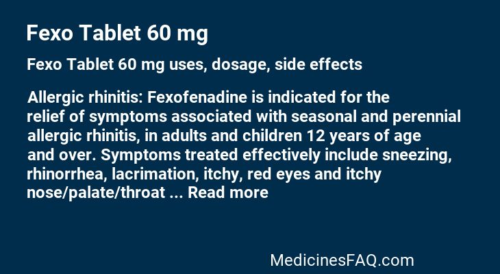 Fexo Tablet 60 mg