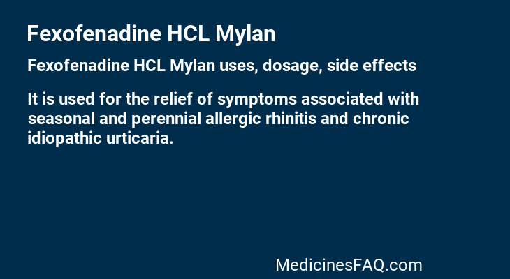 Fexofenadine HCL Mylan