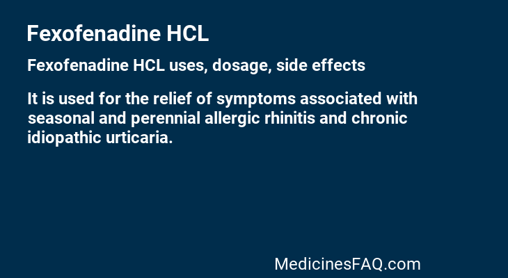 Fexofenadine HCL