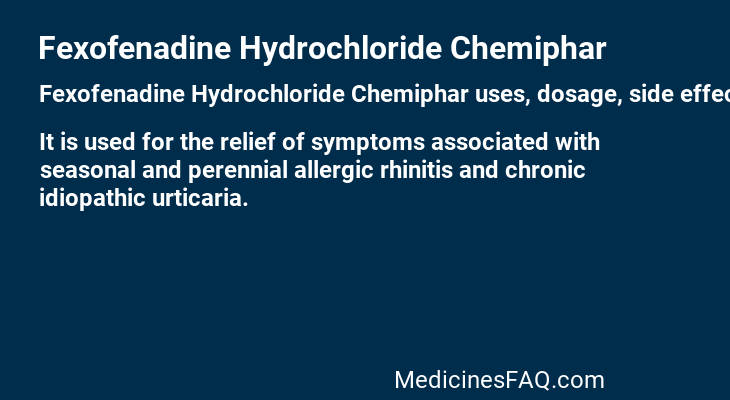Fexofenadine Hydrochloride Chemiphar