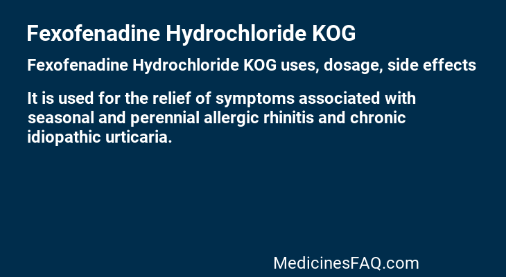 Fexofenadine Hydrochloride KOG