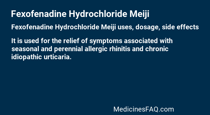 Fexofenadine Hydrochloride Meiji