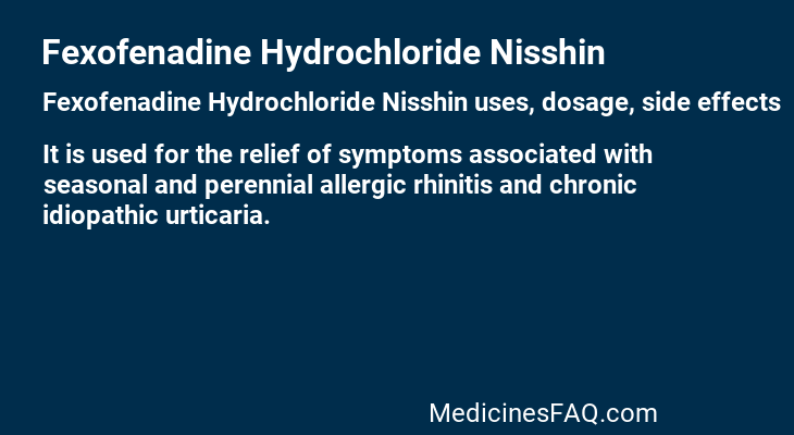 Fexofenadine Hydrochloride Nisshin