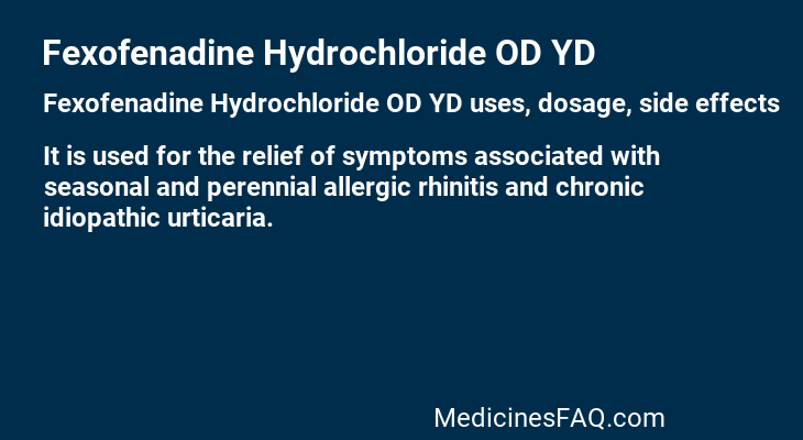 Fexofenadine Hydrochloride OD YD