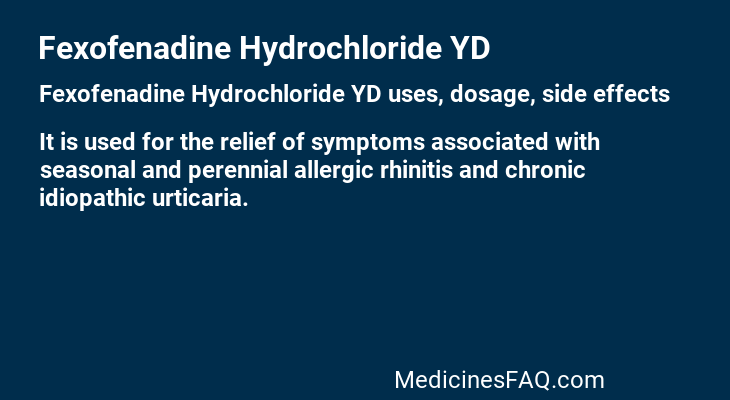 Fexofenadine Hydrochloride YD