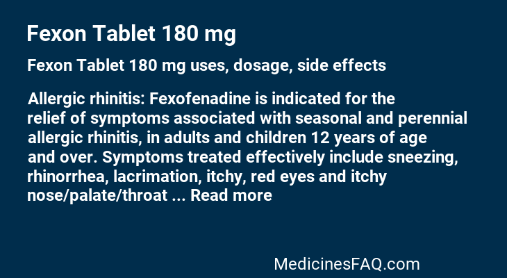 Fexon Tablet 180 mg