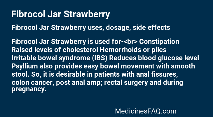 Fibrocol Jar Strawberry