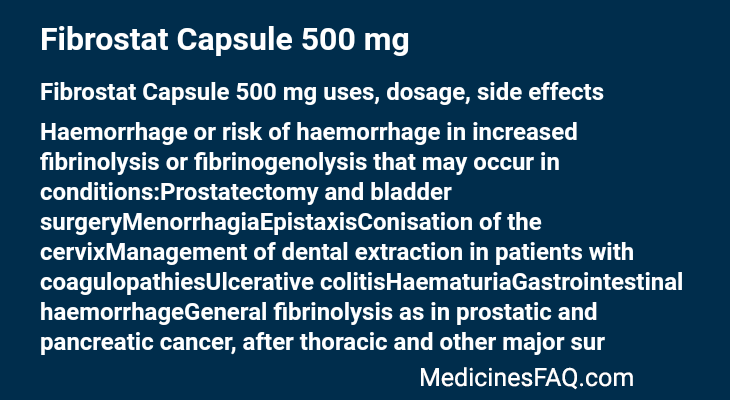 Fibrostat Capsule 500 mg