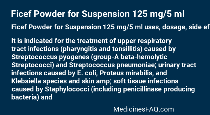 Ficef Powder for Suspension 125 mg/5 ml