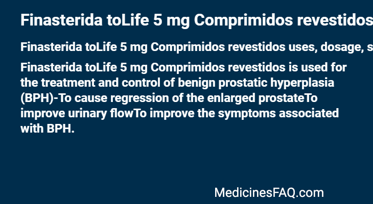 Finasterida toLife 5 mg Comprimidos revestidos