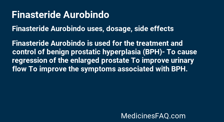 Finasteride Aurobindo