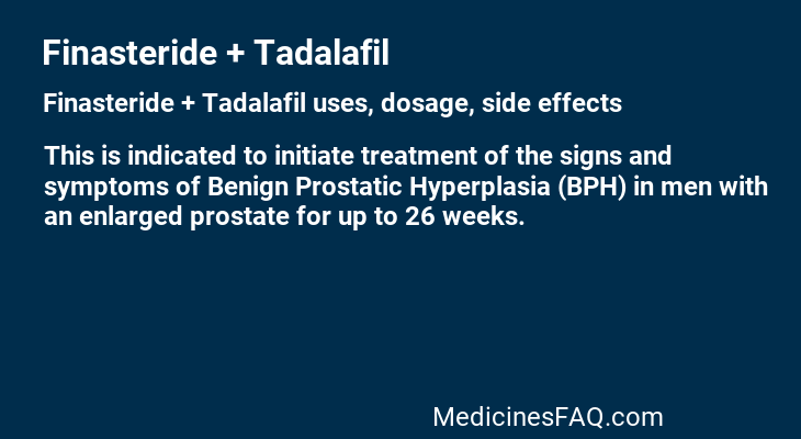 Finasteride + Tadalafil