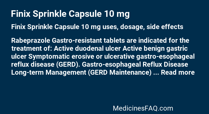 Finix Sprinkle Capsule 10 mg