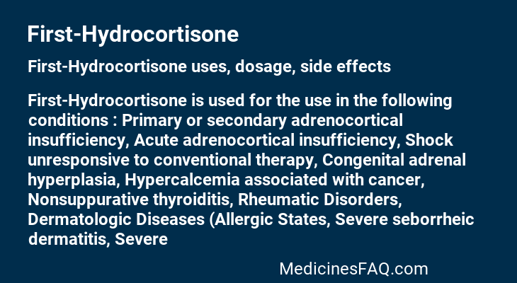 First-Hydrocortisone
