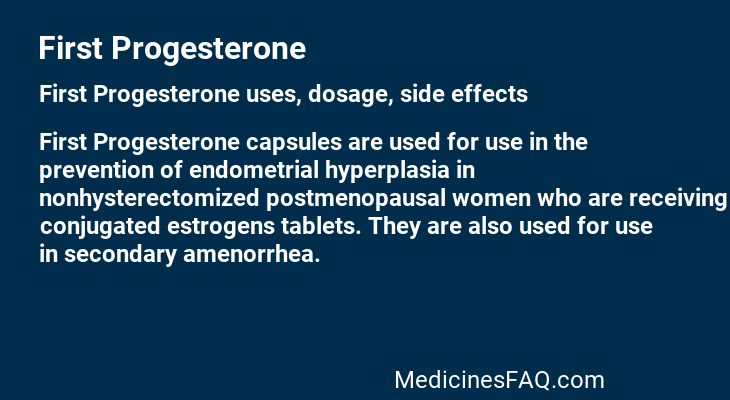 First Progesterone