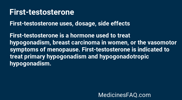 First-testosterone