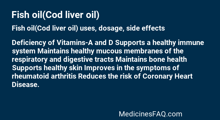 Fish oil(Cod liver oil)