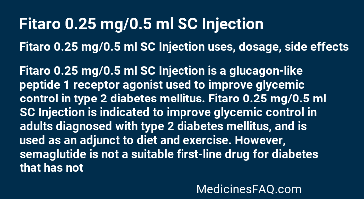 Fitaro 0.25 mg/0.5 ml SC Injection