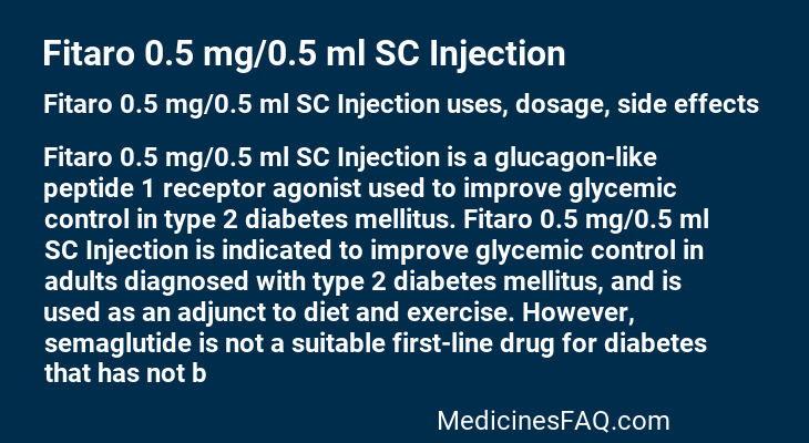 Fitaro 0.5 mg/0.5 ml SC Injection