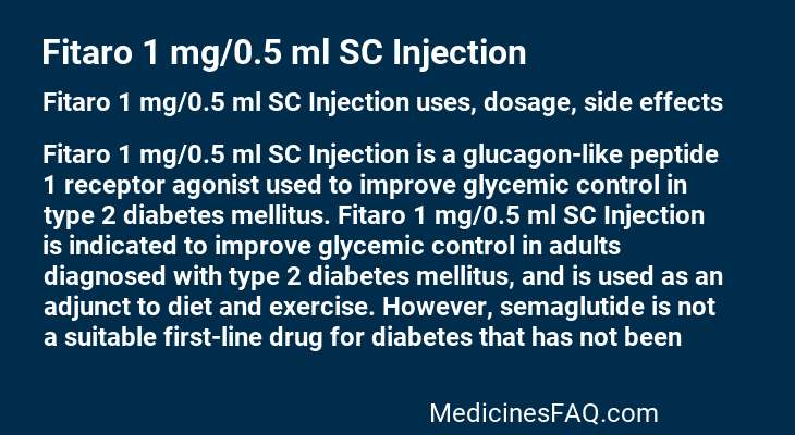 Fitaro 1 mg/0.5 ml SC Injection