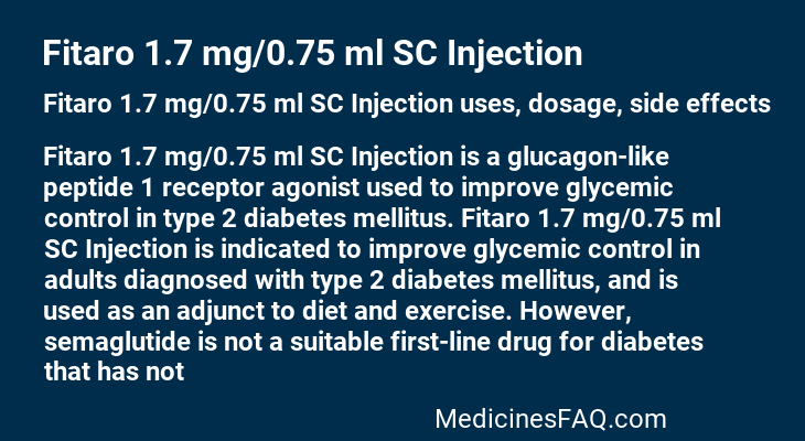 Fitaro 1.7 mg/0.75 ml SC Injection