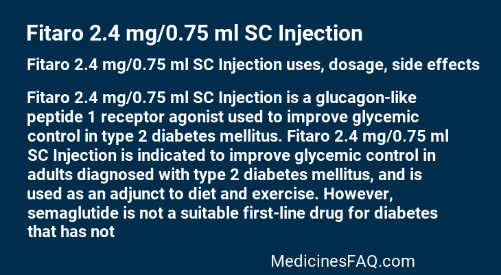 Fitaro 2.4 mg/0.75 ml SC Injection