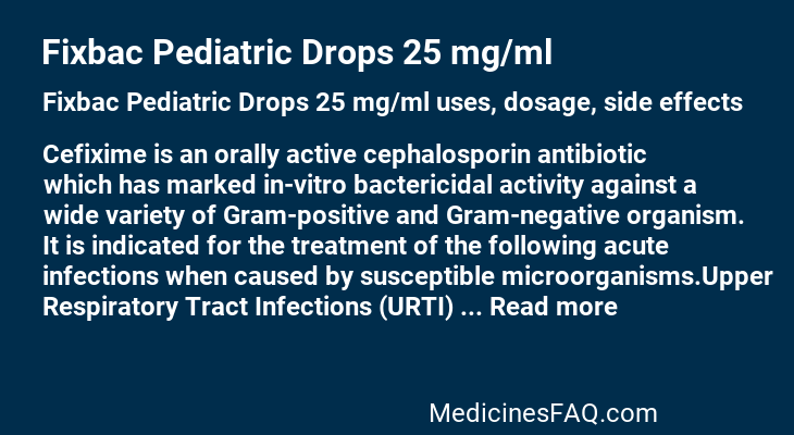 Fixbac Pediatric Drops 25 mg/ml