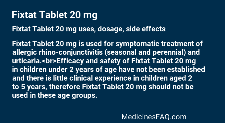 Fixtat Tablet 20 mg