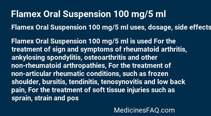 Flamex Oral Suspension 100 mg/5 ml