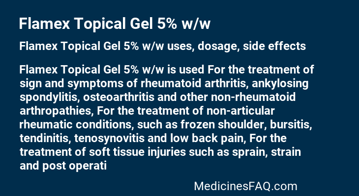 Flamex Topical Gel 5% w/w