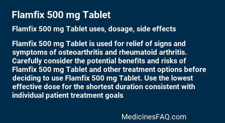 Flamfix 500 mg Tablet