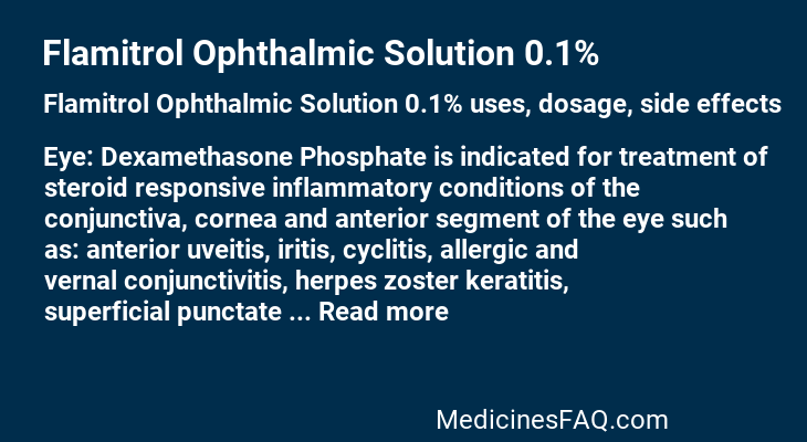 Flamitrol Ophthalmic Solution 0.1%