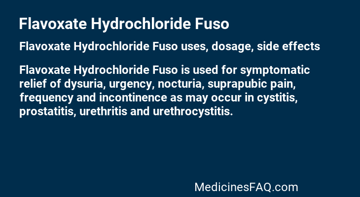 Flavoxate Hydrochloride Fuso