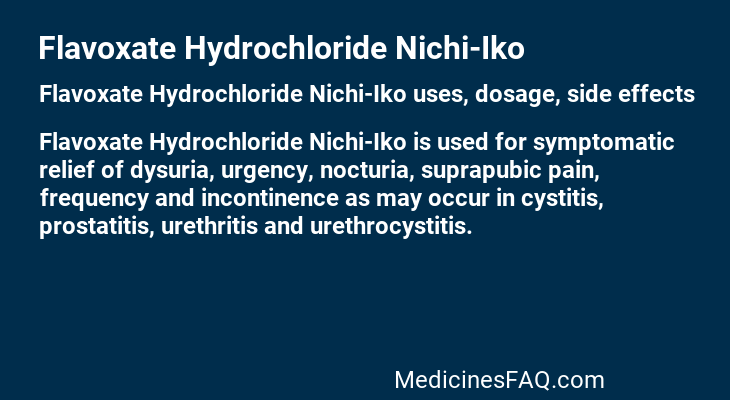 Flavoxate Hydrochloride Nichi-Iko