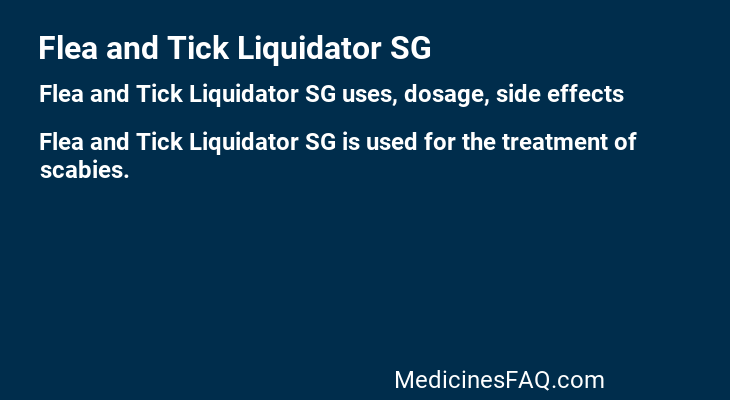 Flea and Tick Liquidator SG