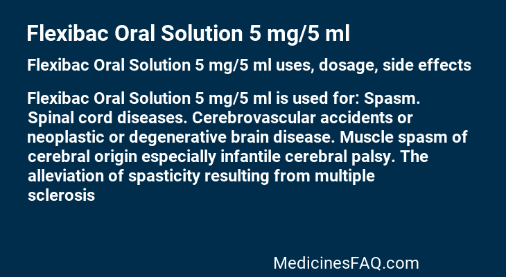 Flexibac Oral Solution 5 mg/5 ml