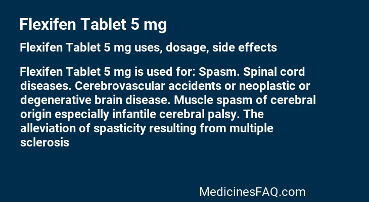 Flexifen Tablet 5 mg