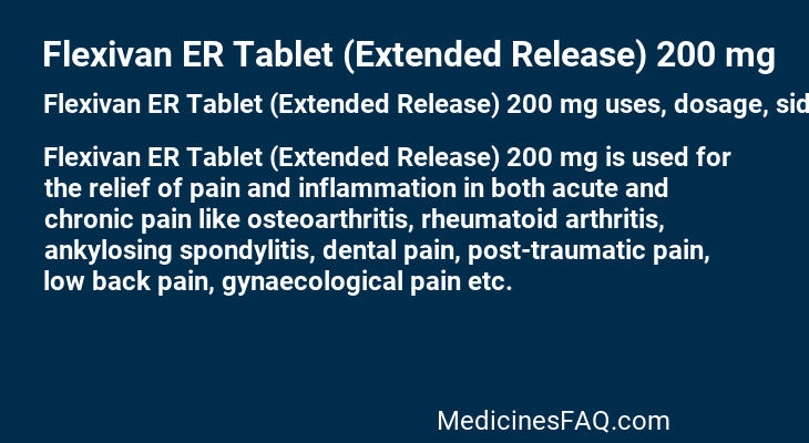 Flexivan ER Tablet (Extended Release) 200 mg