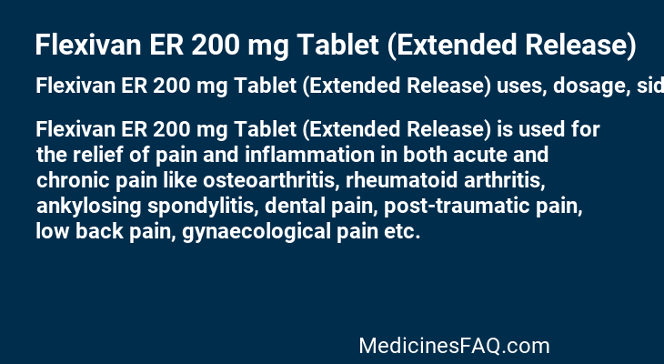 Flexivan ER 200 mg Tablet (Extended Release)