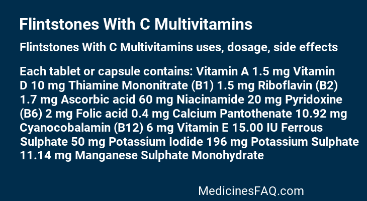 Flintstones With C Multivitamins