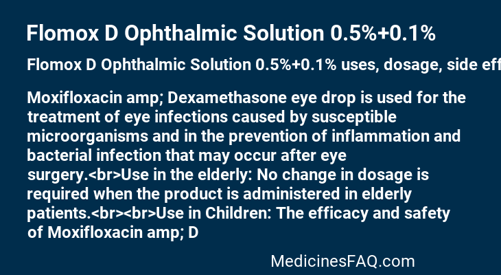 Flomox D Ophthalmic Solution 0.5%+0.1%