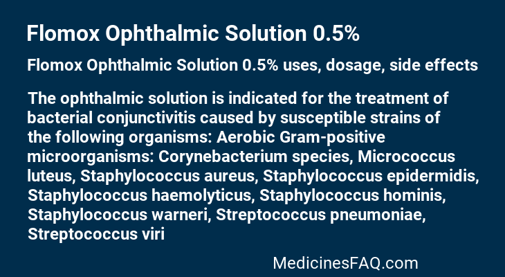 Flomox Ophthalmic Solution 0.5%