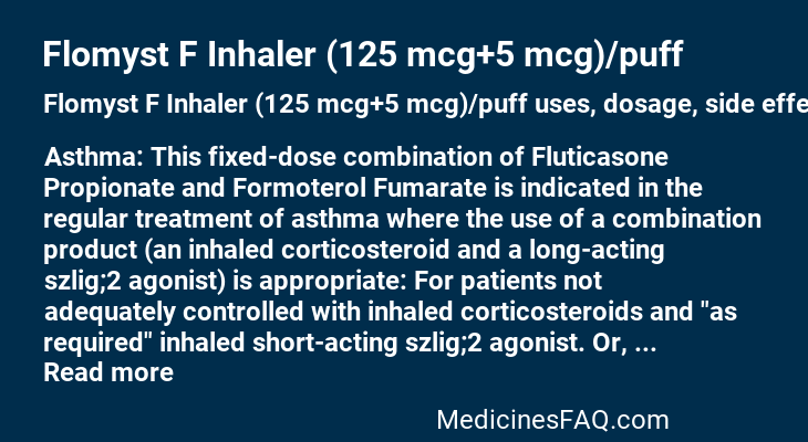 Flomyst F Inhaler (125 mcg+5 mcg)/puff