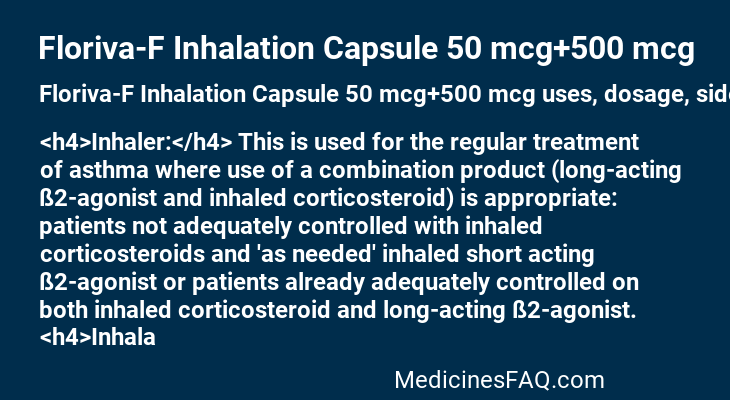 Floriva-F Inhalation Capsule 50 mcg+500 mcg