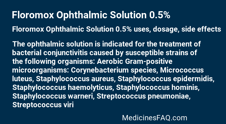 Floromox Ophthalmic Solution 0.5%