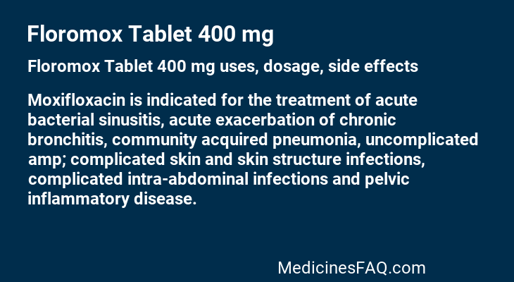 Floromox Tablet 400 mg