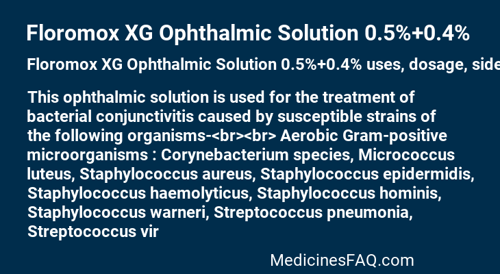 Floromox XG Ophthalmic Solution 0.5%+0.4%